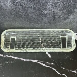 VTG Nadir Brazil Pressed Glass 8.5" Corn on the Cob Footed Dish, No Chips EUC!